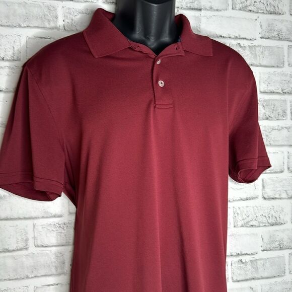 Amazon Essentials Slim Fit Maroon Polo Shirt Size Large - Picture 2 of 4